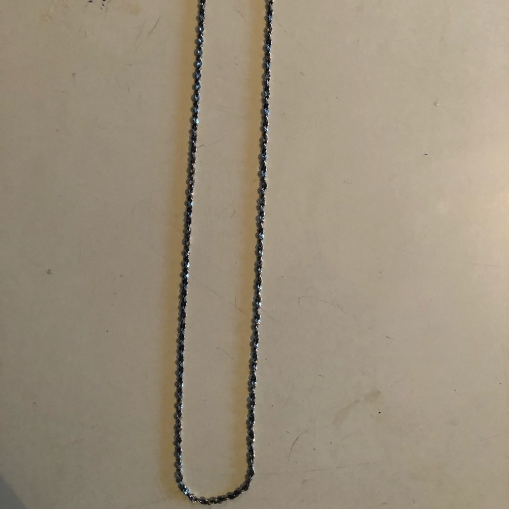 Silver sparkly chain necklace